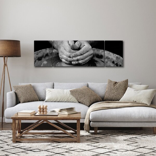 Obraz czarno-biały - garncarstwo (170x50 cm)