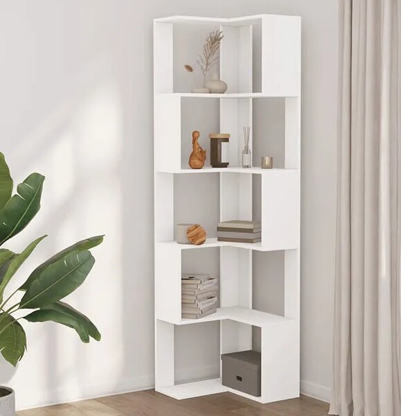 Narożny Minimalistyczny Biały Regał Z4-L13