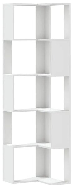 Narożny Minimalistyczny Biały Regał Z4-L13