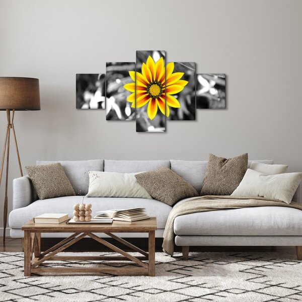 Obraz żółtego kwiatu (125x70 cm)