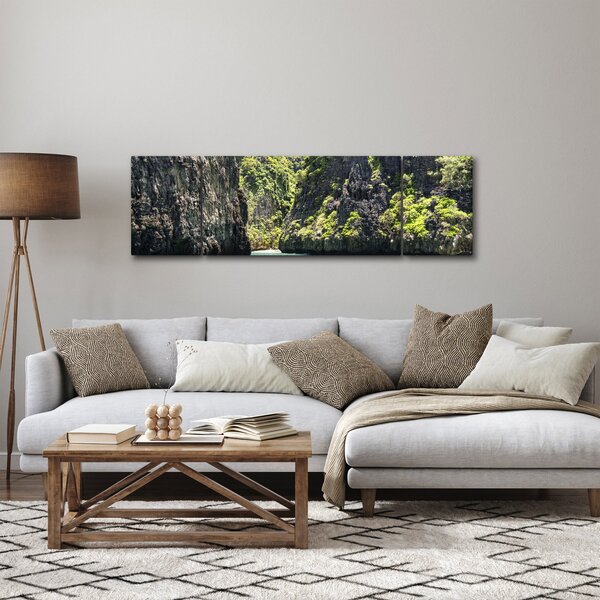 Obraz górskiej rzeki (170x50 cm)