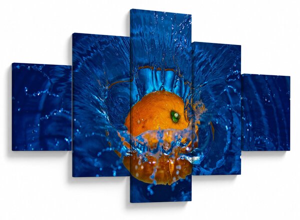 Obraz - pomarańcza w wodzie (125x70 cm)