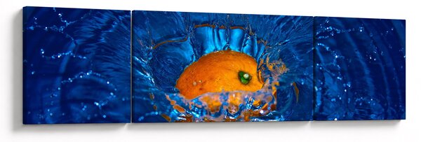 Obraz - pomarańcza w wodzie (170x50 cm)