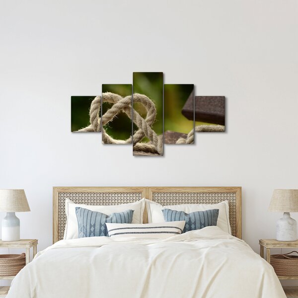 Obraz serca z liny (125x70 cm)