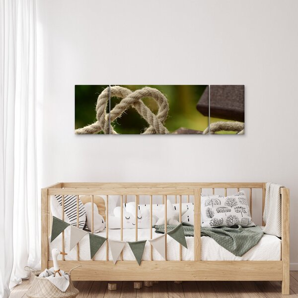 Obraz serca z liny (170x50 cm)