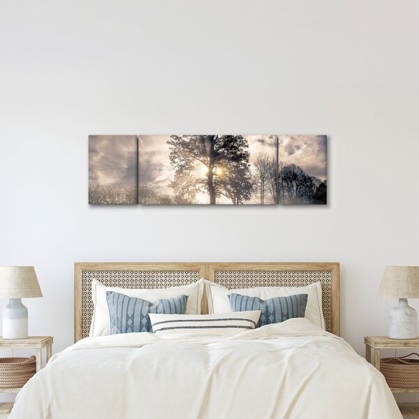 Obraz drzewa we mgle (170x50 cm)