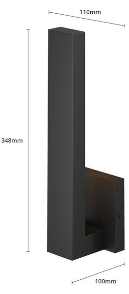 Kinkiet zewnętrzny LED Isadore Lindby, czarny, aluminium, nowoczesny