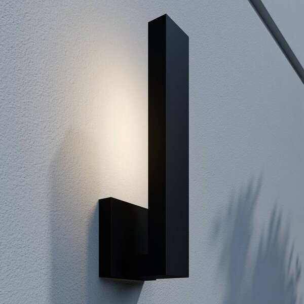 Kinkiet zewnętrzny LED Isadore Lindby, czarny, aluminium, nowoczesny