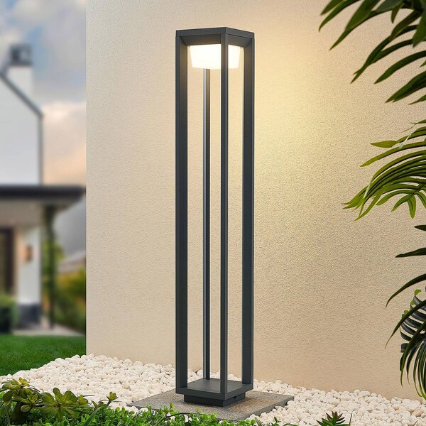 Słupek oświetleniowy LED Gamion PRIOS, aluminiowy / szary / cynkowy, aluminium, nowoczesny