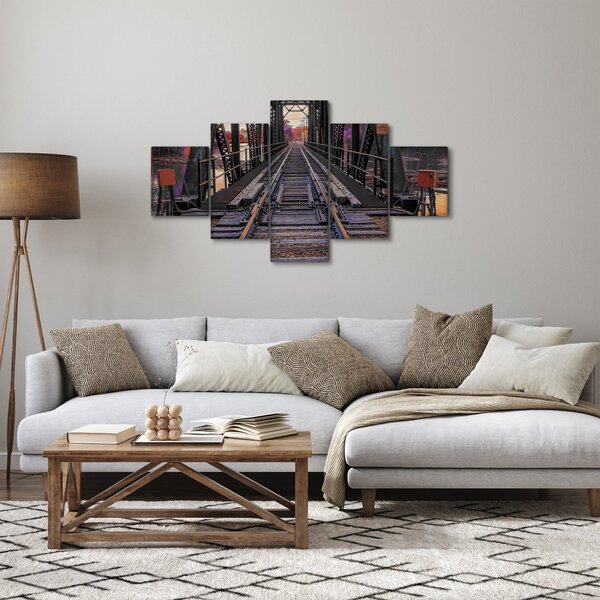 Obraz mostu kolejowego (125x70 cm)