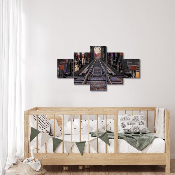 Obraz mostu kolejowego (125x70 cm)