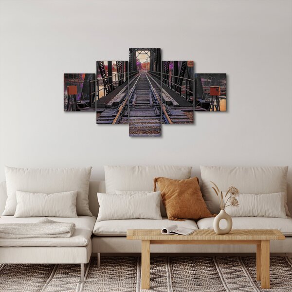 Obraz mostu kolejowego (125x70 cm)