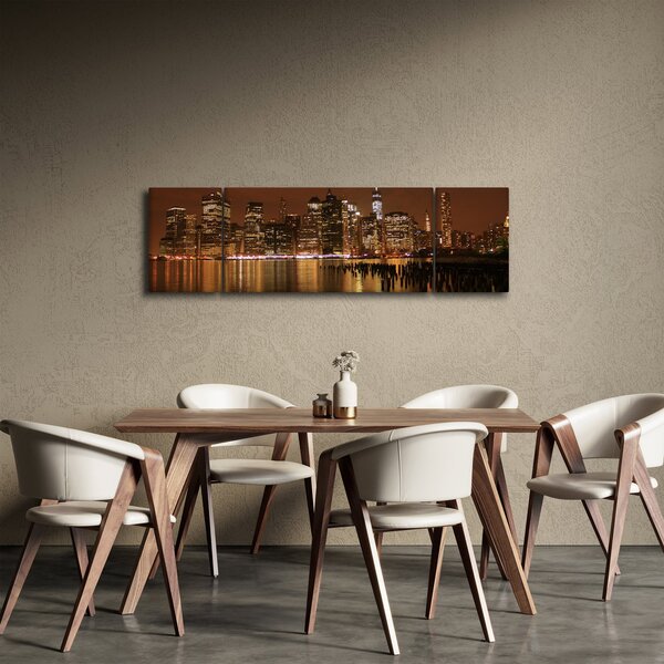 Obraz miasta nocą (170x50 cm)