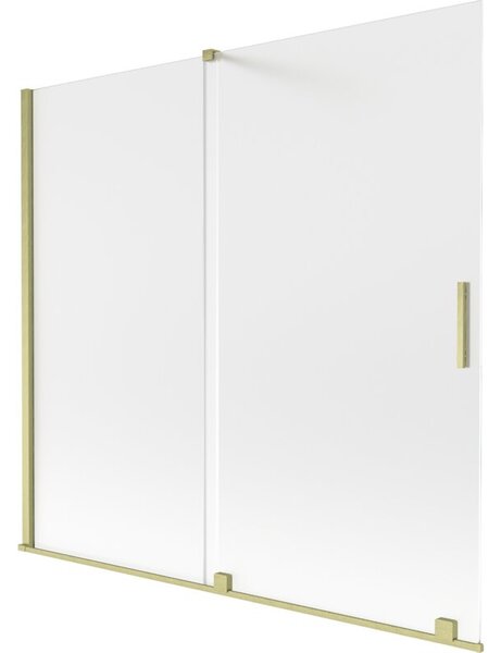 Mexen Velar parawan nawannowy 2-skrzydłowy rozsuwany 170 x 150 cm, szron, złoty szczotkowany - 896-170-000-31-55
