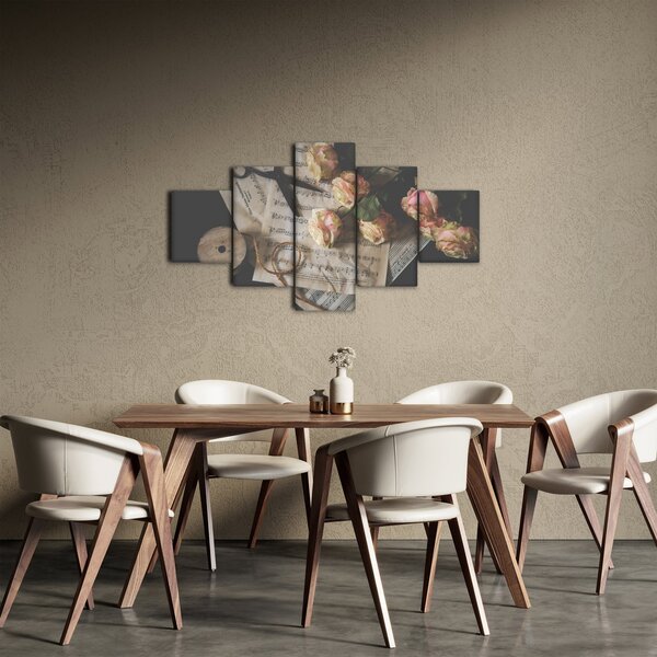 Obraz nut i róż (125x70 cm)
