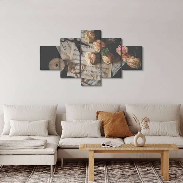 Obraz nut i róż (125x70 cm)