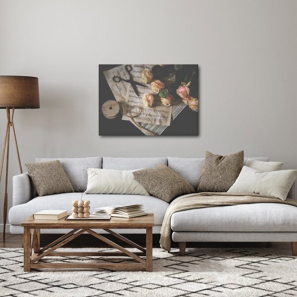 Obraz nut i róż (70x50 cm)