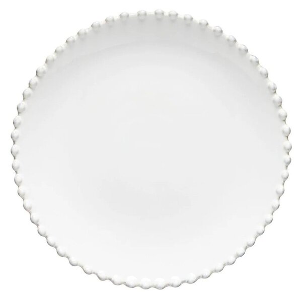 Biały talerz kamionkowy Costa Nova Pearl, ⌀ 22 cm