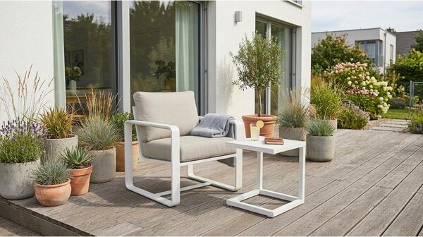 Aluminiowy stolik ogrodowy 40x40 cm Hilde – Bizzotto