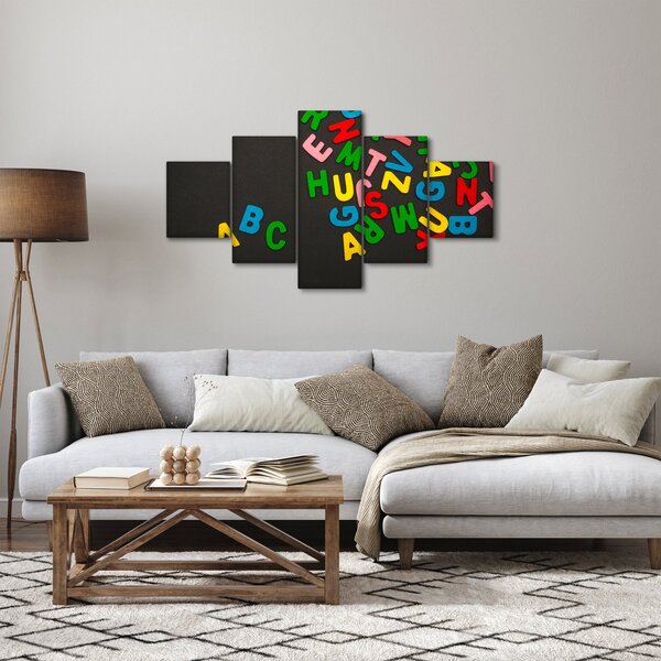 Obraz - kolorowe litery (125x70 cm)