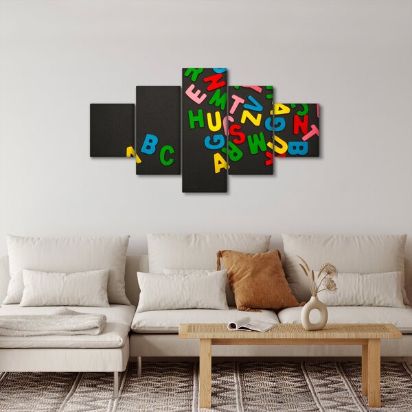 Obraz - kolorowe litery (125x70 cm)