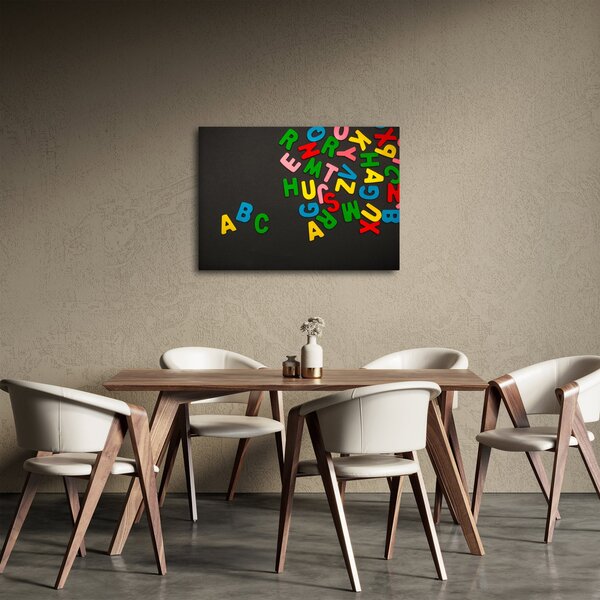 Obraz - kolorowe litery (70x50 cm)