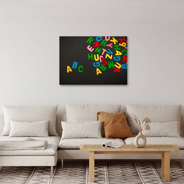 Obraz - kolorowe litery (70x50 cm)