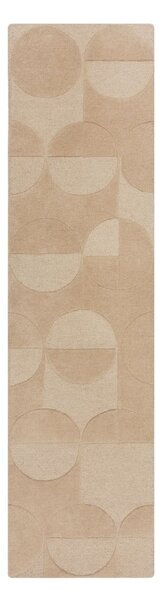 Beżowy wełniany chodnik 60x230 cm Gigi – Flair Rugs