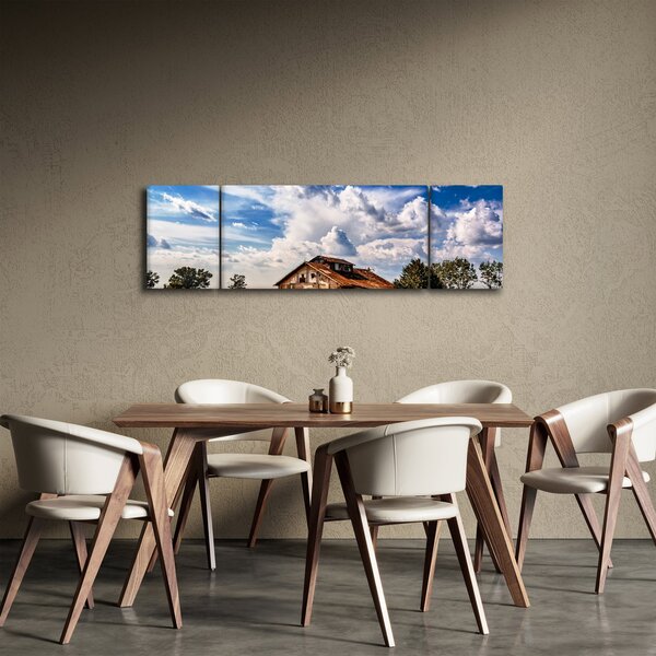 Obraz pola słoneczników (170x50 cm)