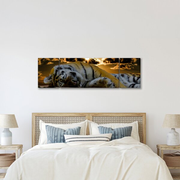 Obraz śpiącego tygrysa (170x50 cm)