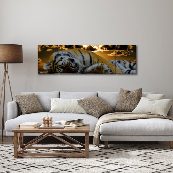 Obraz śpiącego tygrysa (170x50 cm)