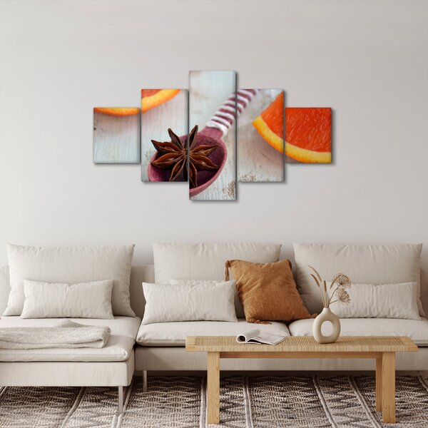 Obraz cynamonu na łyżce (125x70 cm)