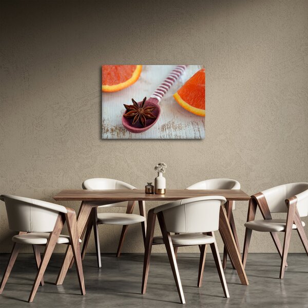 Obraz cynamonu na łyżce (70x50 cm)