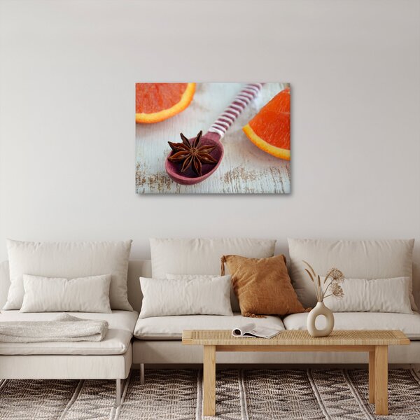 Obraz cynamonu na łyżce (70x50 cm)