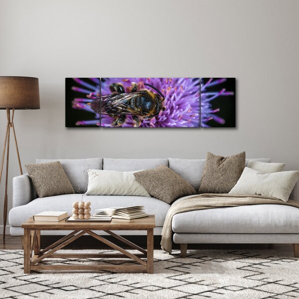 Obraz pszczoły na kwiatku (170x50 cm)