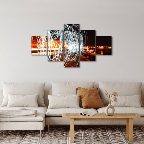 Obraz fal świetlnych (125x70 cm)