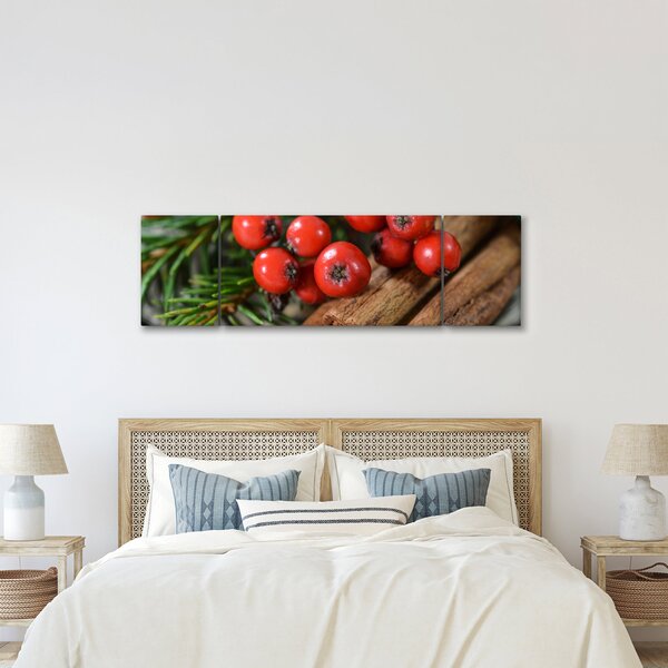 Obraz jagód i cynamonu (170x50 cm)