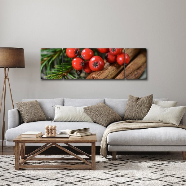 Obraz jagód i cynamonu (170x50 cm)