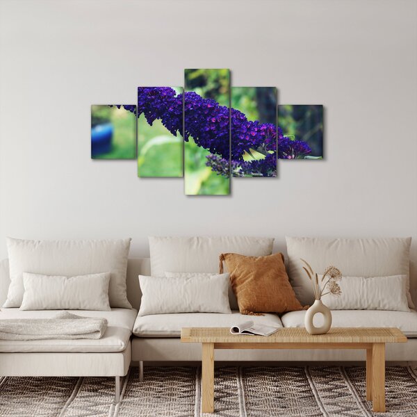 Obraz niebieskiego kwiatu (125x70 cm)