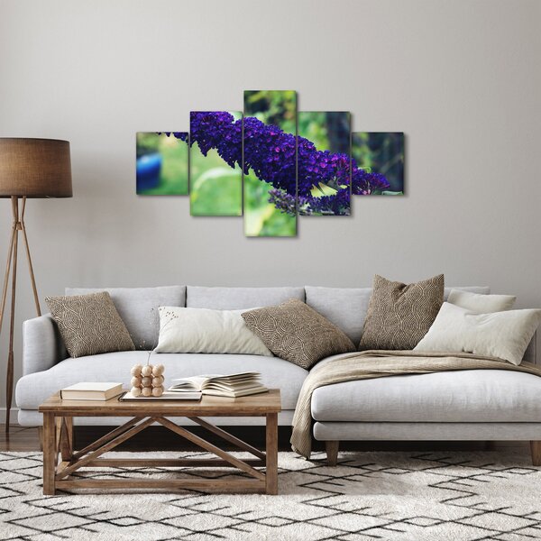 Obraz niebieskiego kwiatu (125x70 cm)