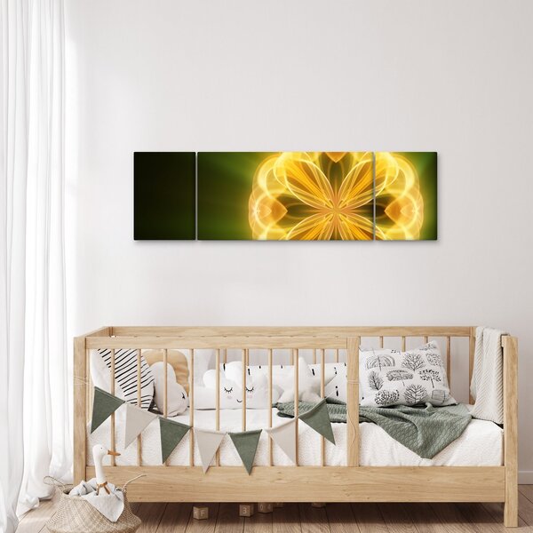 Obraz żółtego kwiatu (170x50 cm)