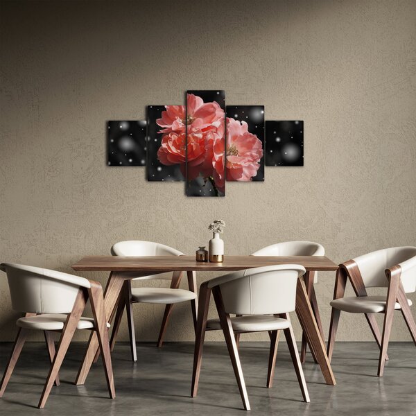 Obraz różowego kwiatu (125x70 cm)