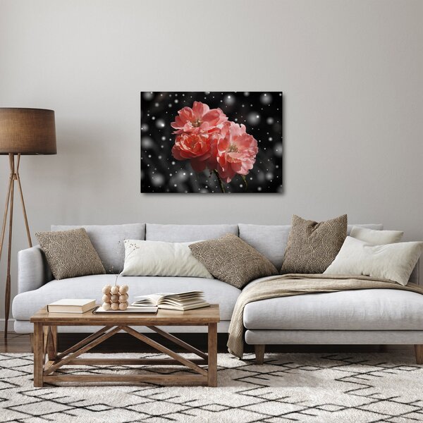 Obraz różowego kwiatu (70x50 cm)