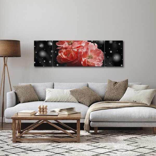 Obraz różowego kwiatu (170x50 cm)