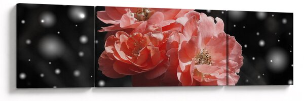 Obraz różowego kwiatu (170x50 cm)