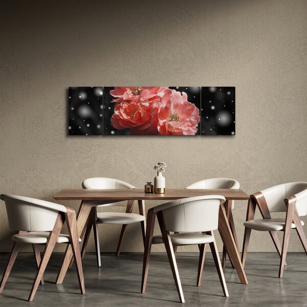 Obraz różowego kwiatu (170x50 cm)