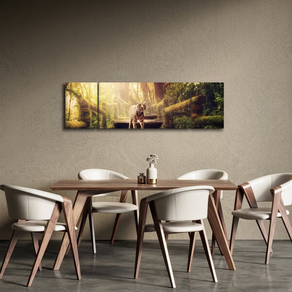 Obraz tygrysa w dżungli (170x50 cm)