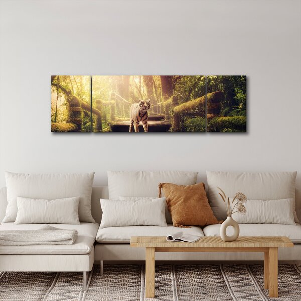 Obraz tygrysa w dżungli (170x50 cm)