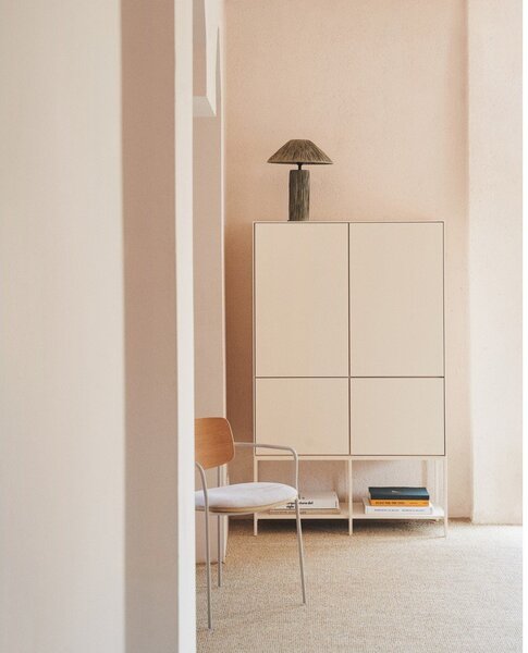 Lampa stołowa z rafii w kolorze khaki (wysokość 41 cm) Samse – Kave Home