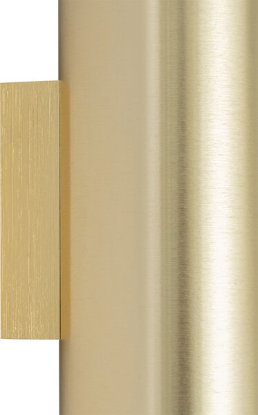 Designerska lampa ścienna złota okrągła 2-światłowa - Sab Honey